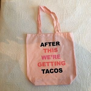 Canvas taco tote bag